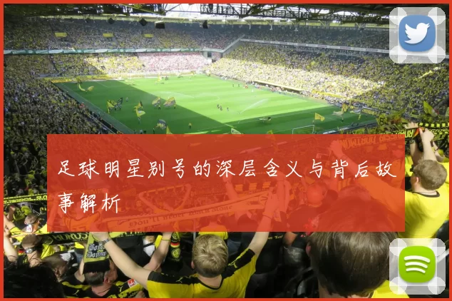 足球明星别号的深层含义与背后故事解析